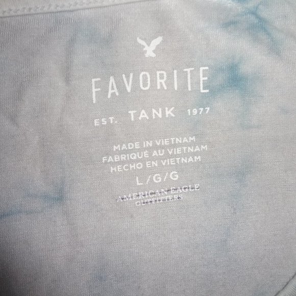 American eagle blue and white tie dye tee - Picture 2 of 2